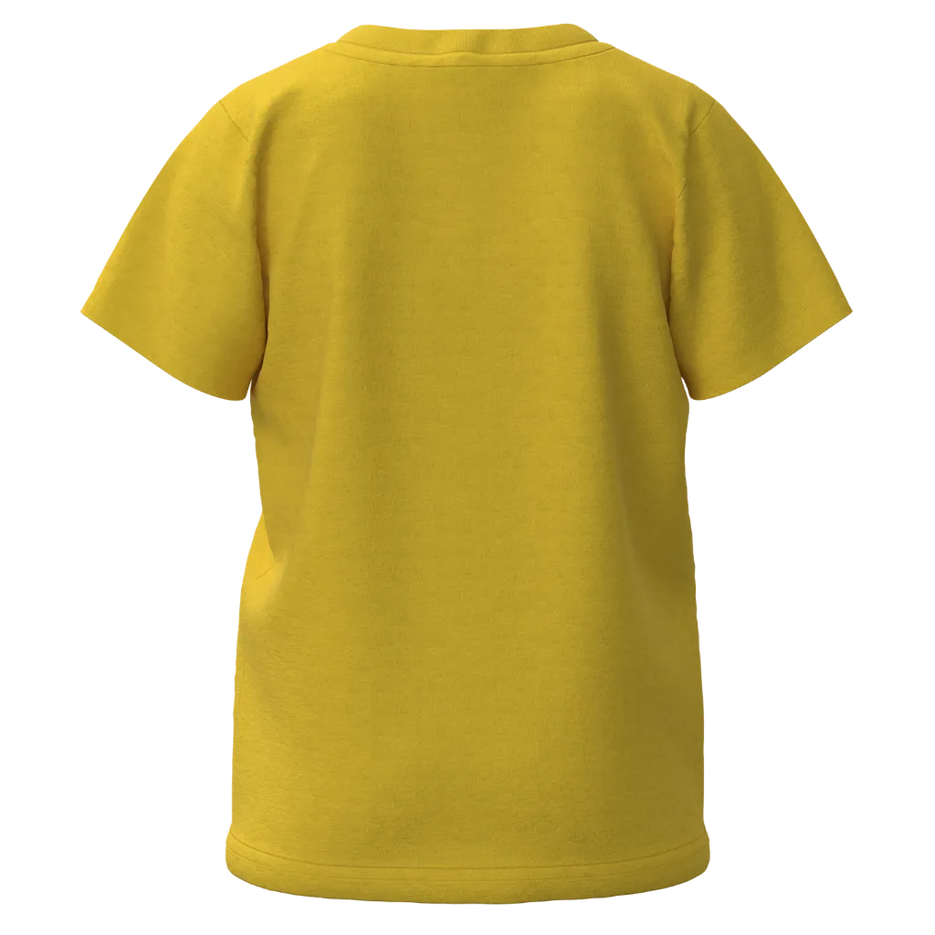 Yellow Cotton Short Sleeve T-Shirt for Boys | Fun Dino Graphic Summer Tee | 1107