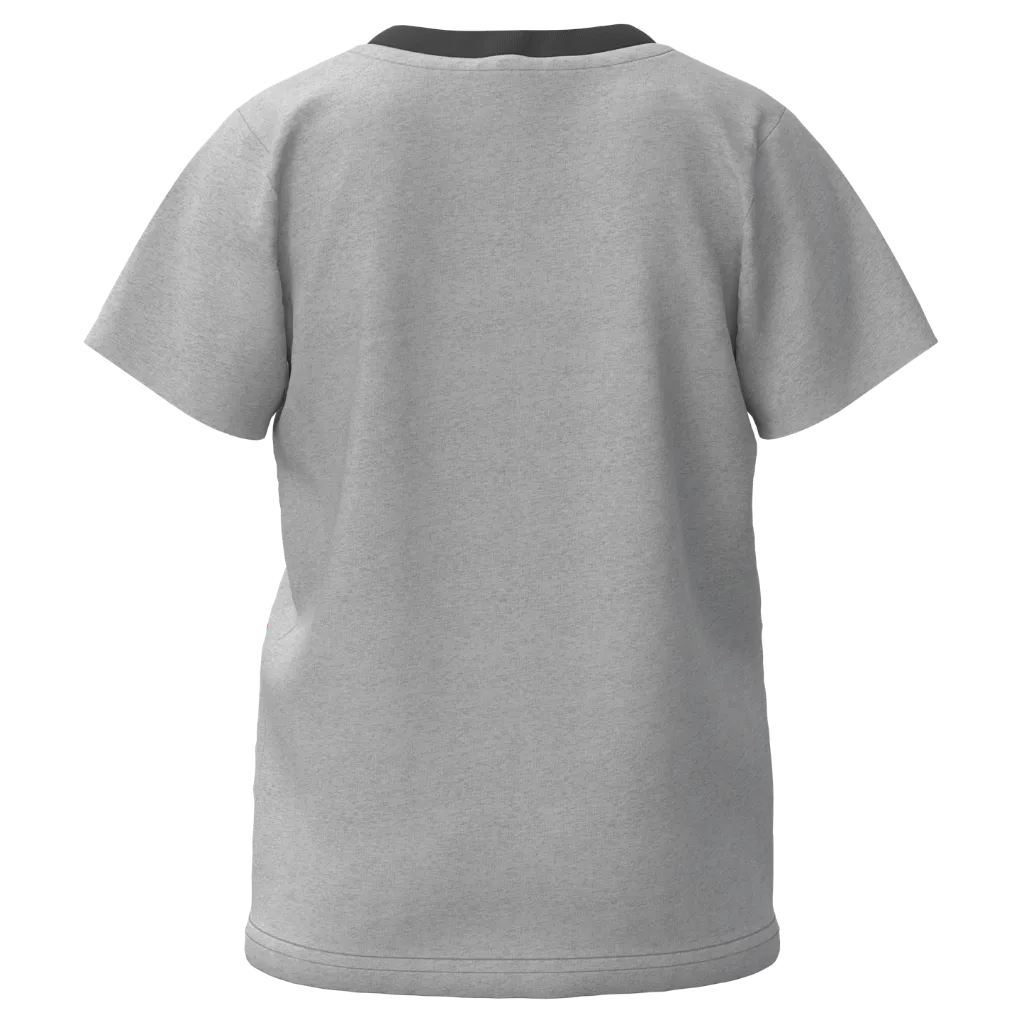 Ash Color Animal Cotton T-Shirt for Boys | Elephant Lion Monkey Print Tee | 1125