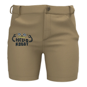 Khaki Boys Smart Short Pant | “Hello Robot” Graphic Shorts | Premium Casual Fit | 1144A