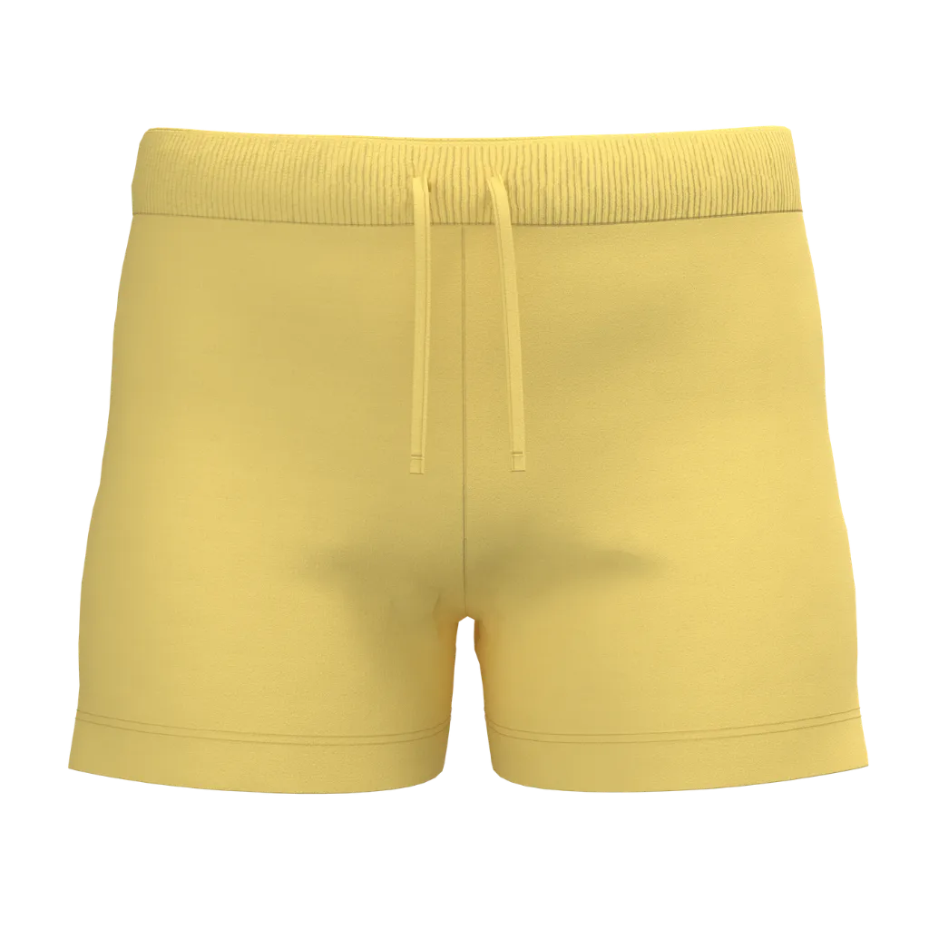 Yellow Boys Basic Short Pant | Minimal Solid Design | Soft Cotton Comfort Shorts | 1162A