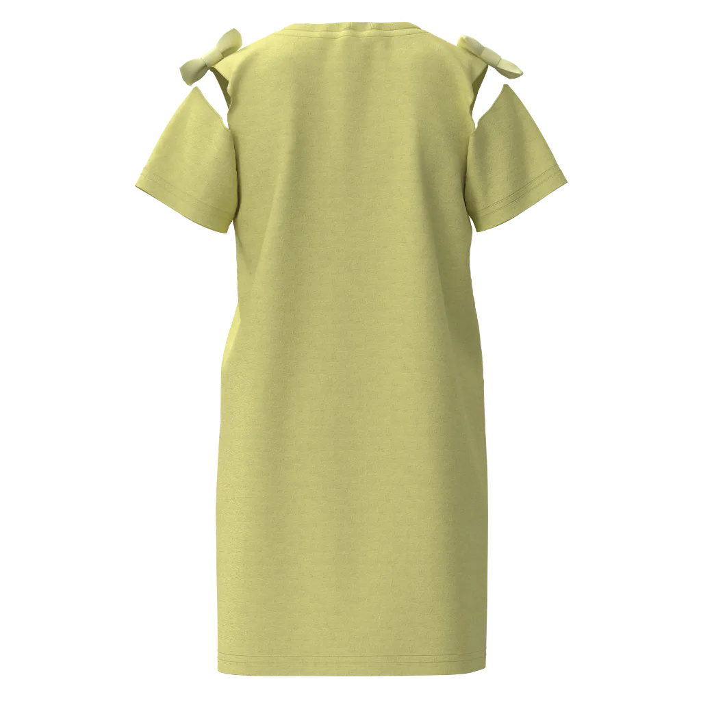 Yellow Graphic Girls Frock with Panty | Cute “Stay Cool” Kids Dress Set | Soft Cotton Comfort | 1188