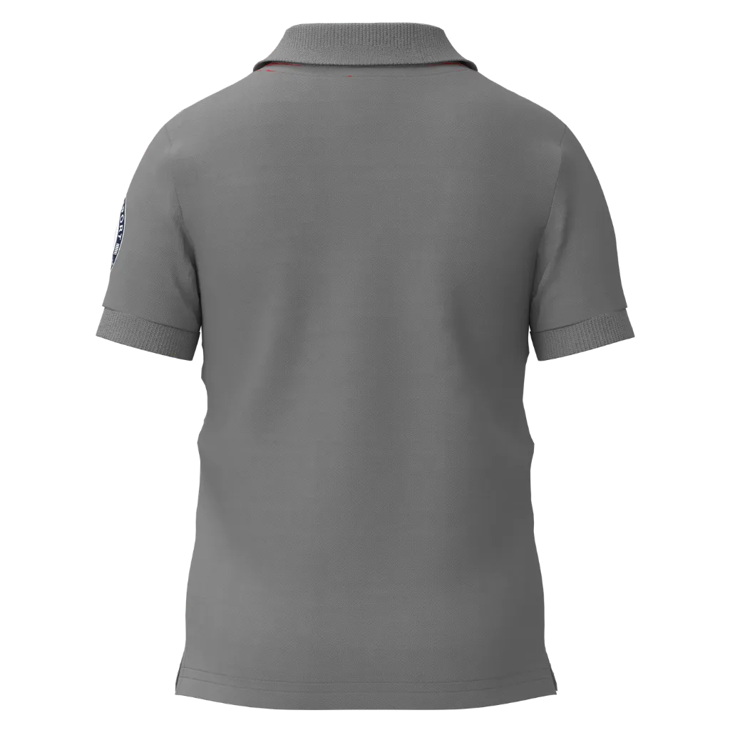 Ash Cotton Short Sleeve Polo Shirt for Boys | Sky Trooper Graphic Smart Casual Polo | 1213