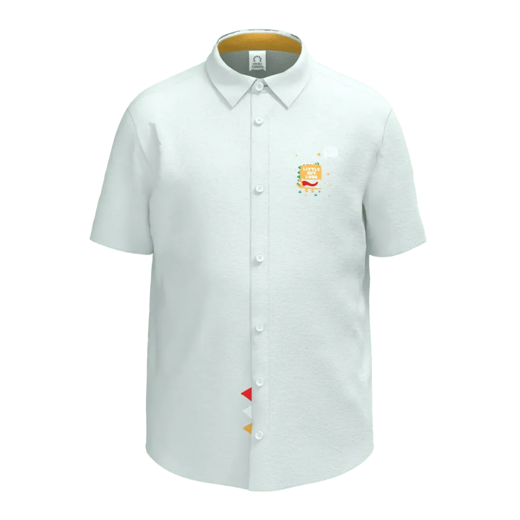 Wan Blue Boys Shirt | Minimal Smart Casual Cotton Shirt | Soft Summer Kids Wear | 1260