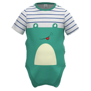 Green Cotton Short Sleeve Romper for Boys | Cute Frog Baby Romper | 1329