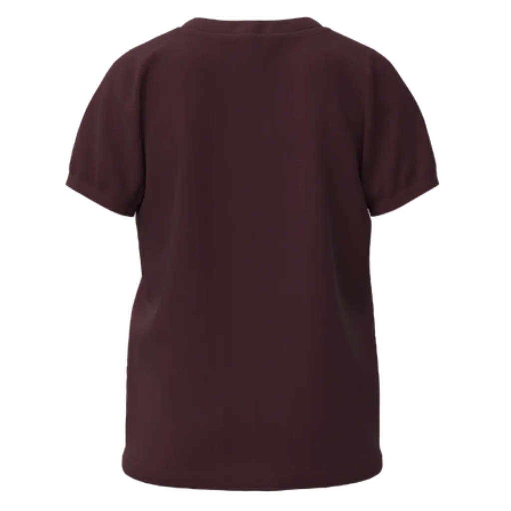 Burgundy Cotton Short Sleeve T-Shirt for Boys | Minimal Classic Everyday Tee | 1449