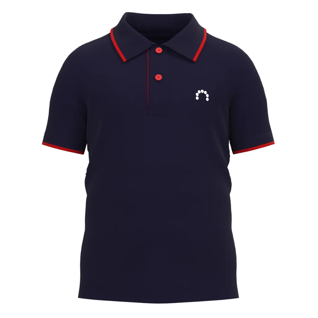 Navy Classic Boys Polo Shirt | Contrast Collar Detail | Premium Cotton Smart Casual | 1451