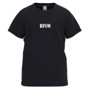 Black Cotton Short Sleeve T-Shirt for Boys | “Bruh” Graphic Casual Tee | 1453