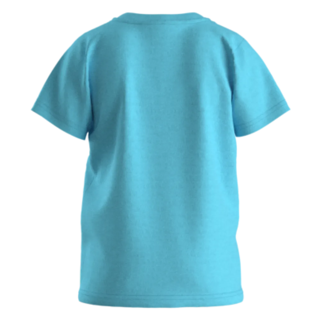 Blue Cotton Short Sleeve T-Shirt for Boys | Pocket Style Casual Kids Tee | 1475
