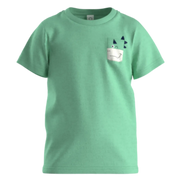 ছেলেদের জন্য সবুজ সুতির ছোট হাতা টি-শার্ট | পকেট স্টাইলের ক্যাজুয়াল বাচ্চাদের টি-শার্ট | ১৪৭৬