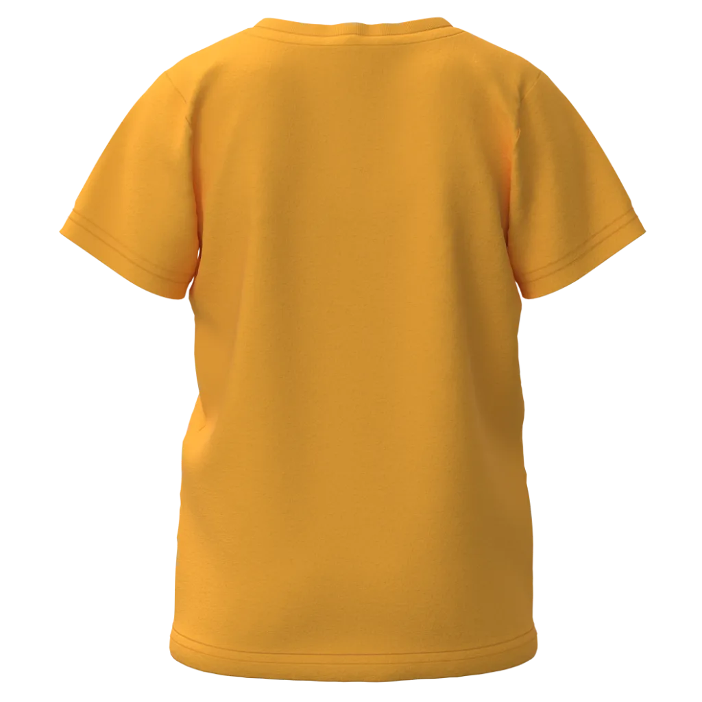 Yellow Cotton Short Sleeve T-Shirt for Boys | Bold Red Shark Graphic Casual Tee | 1482