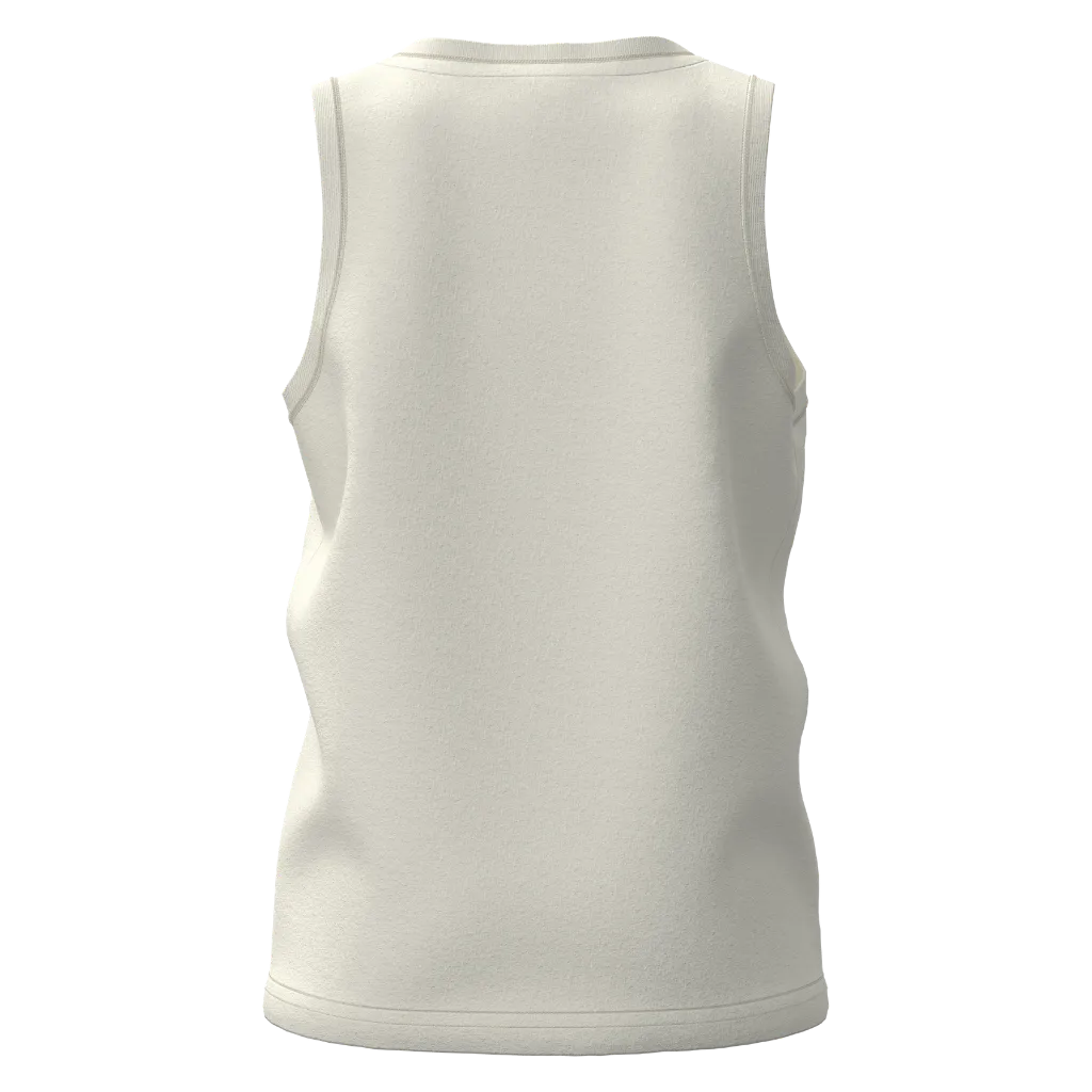 Cream Cotton Sleeveless T-Shirt for Boys | Rocking Dino Graphic Summer Tank | 1489