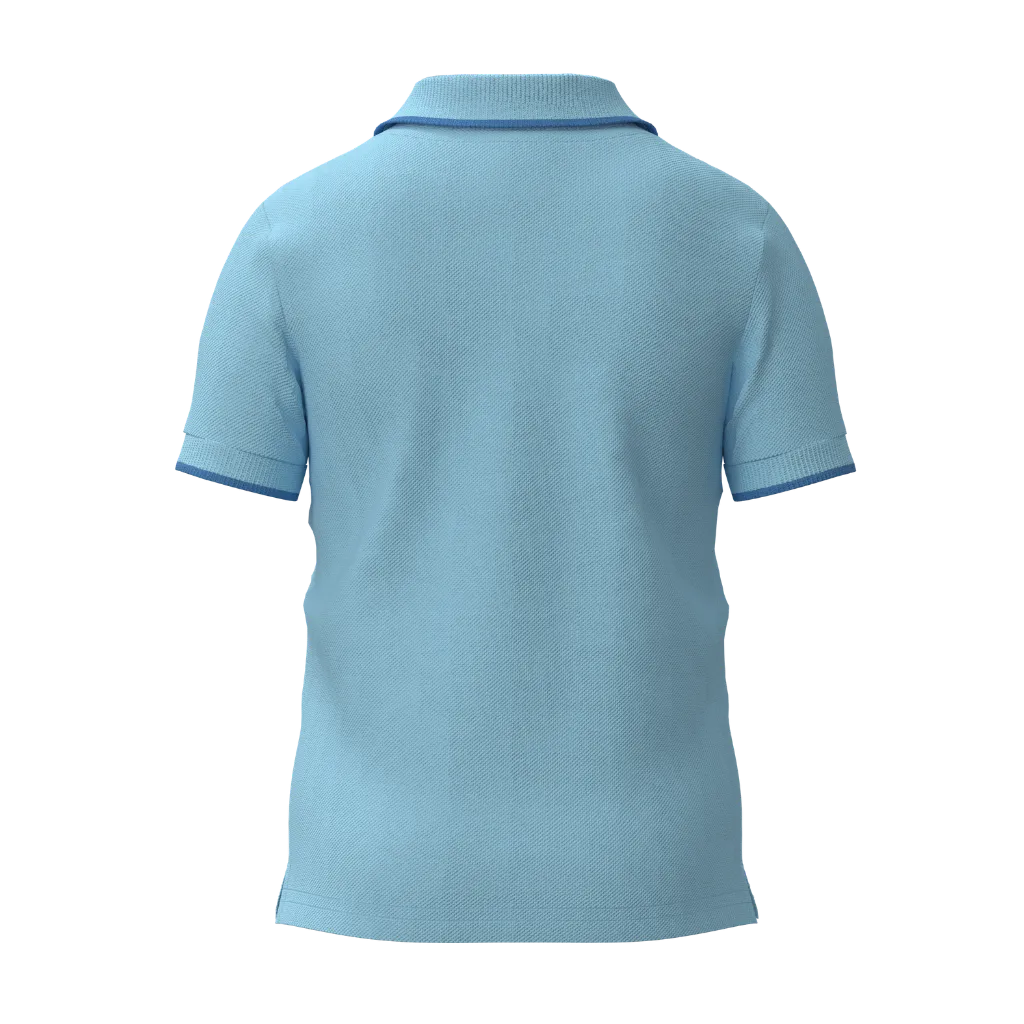 Wan Blue Boys Polo Shirt | Smart Casual Cotton Polo | Soft Summer Kids Wear | 1493
