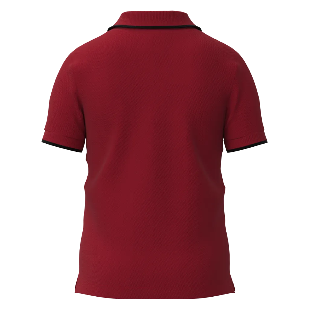 Red Cotton Short Sleeve Polo Shirt for Boys | Classic Dino Casual Polo | 1495