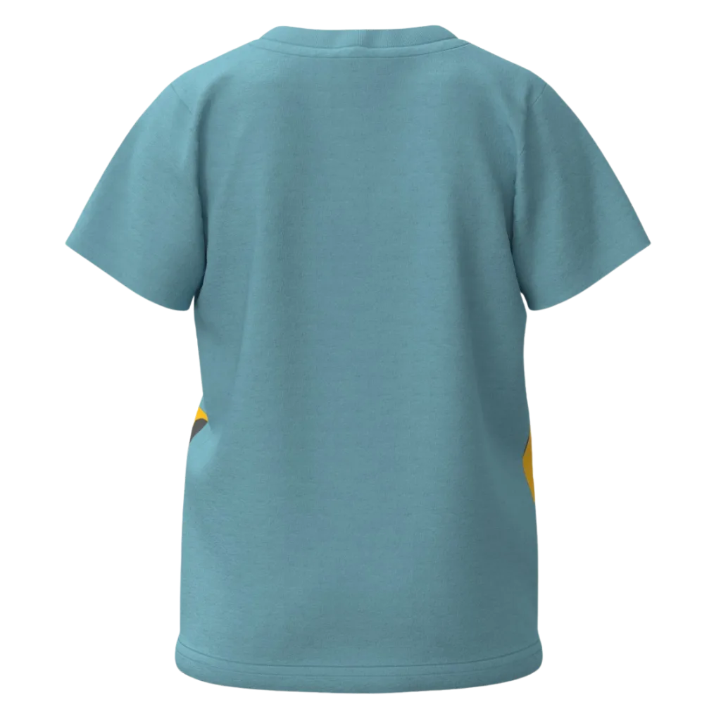 Sky Blue Cotton Short Sleeve T-Shirt for Boys | Cute Giraffe Graphic Casual Tee | 1497