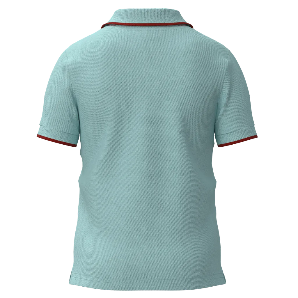 Sky Blue Cotton Polo Shirt for Boys | Embroidered Character Smart Casual Polo | 1508