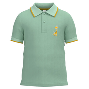 Green Cotton Short Sleeve Polo Shirt for Boys | Cute Giraffe Casual Polo | 1509