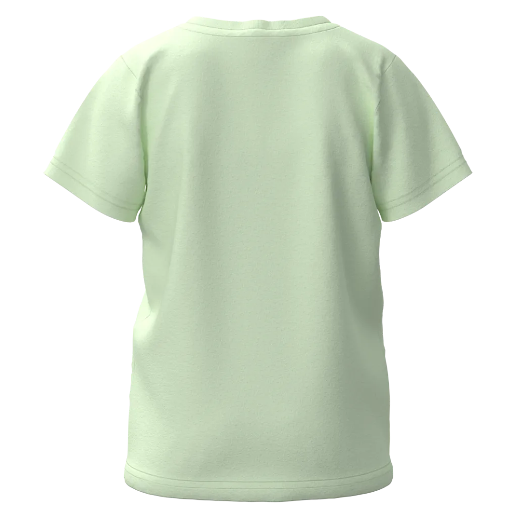 Green Cotton Short Sleeve T-Shirt for Girls | Cute Cat & Heart Graphic Print Casual Tee | 1514