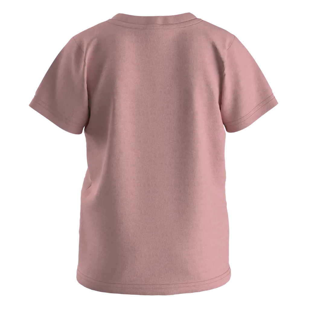 Brown Cotton Short Sleeve T-Shirt for Girls | Cute Cat & Heart Graphic Kids Tee | 1515