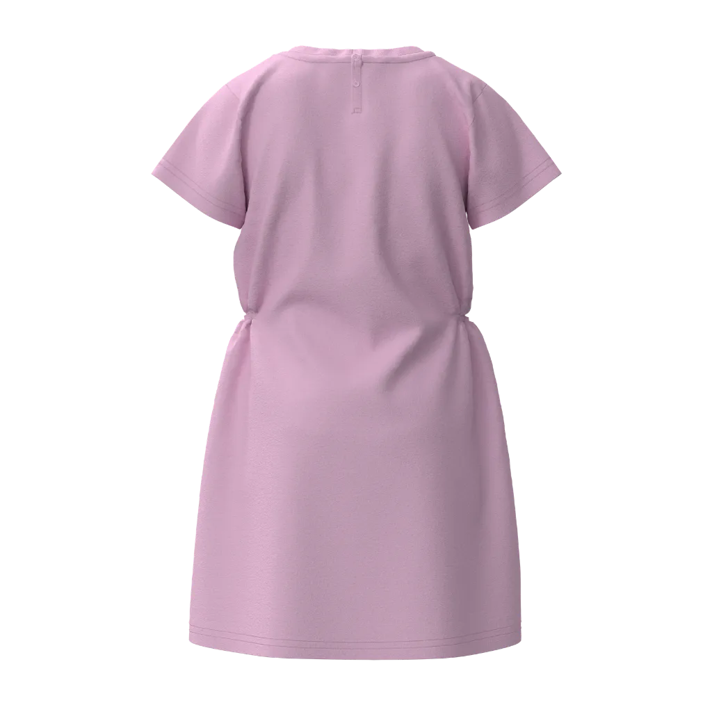Pink Girl’s Frock | Cute Cat Print Casual Dress | Soft Cotton Summer Kids Wear | 1516