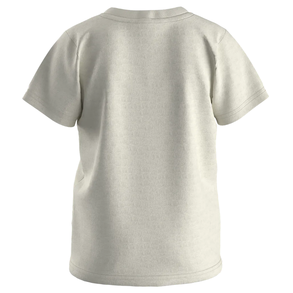 Cream Cotton Short Sleeve T-Shirt for Boys | Cute Giraffe Graphic Toddler Tee | 1586