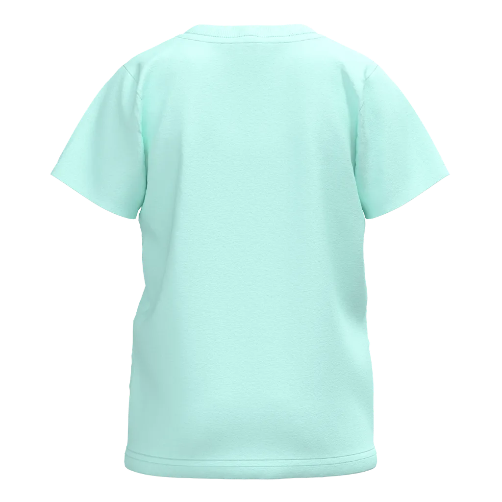 Wan Blue Pohela Boishakh Girls T-Shirt | Kids Bengali New Year Outfit | Bunny & Festive Graphic Tee | 1622