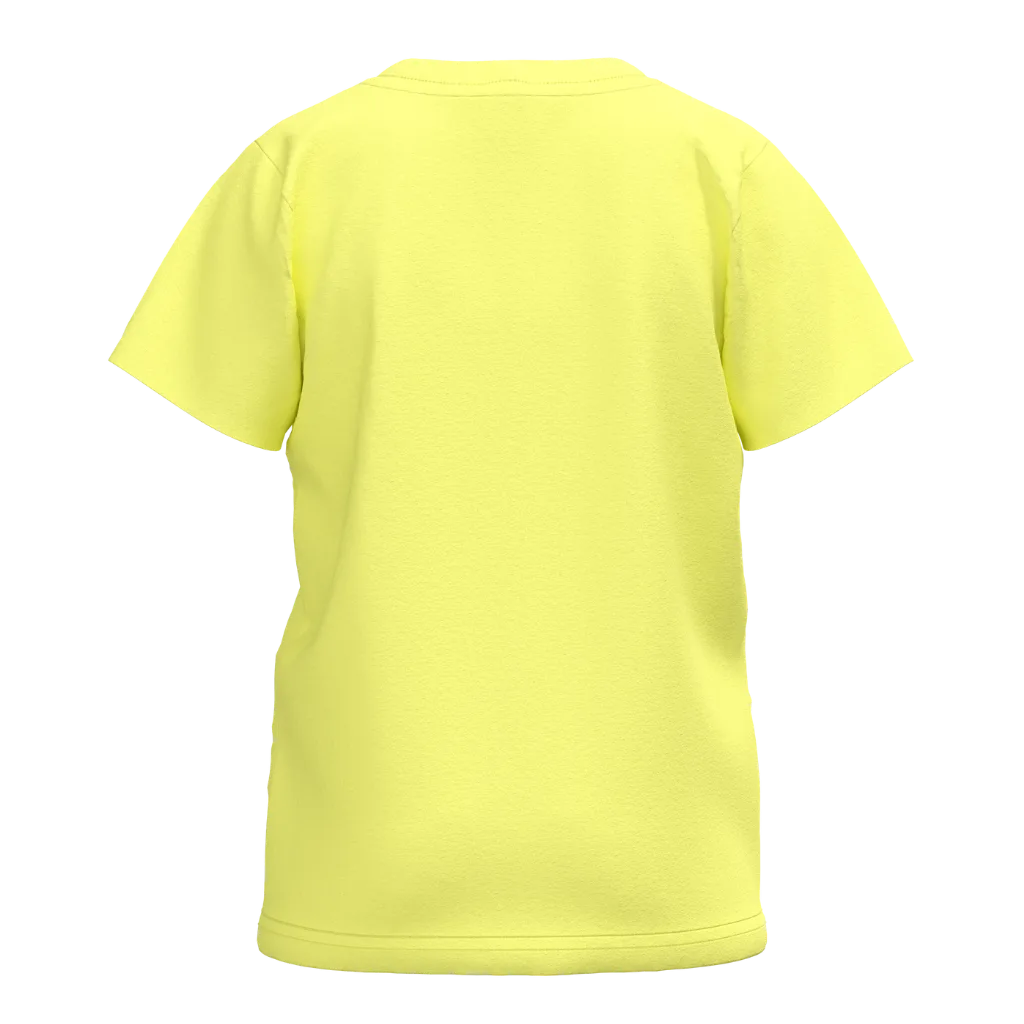Yellow Pohela Boishakh Girls T-Shirt | Kids Bengali New Year Outfit | Cute Bunny Festive Tee | 1627
