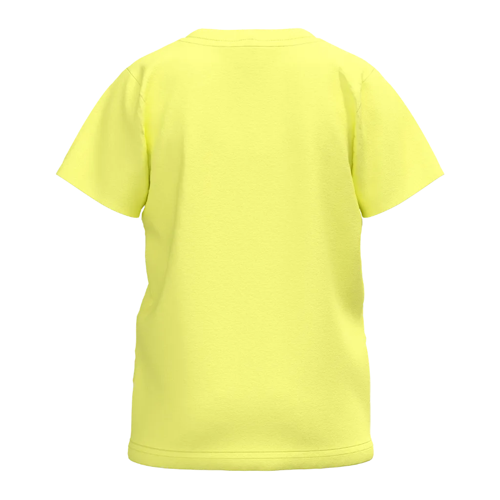 Yellow Pohela Boishakh Girls T-Shirt | Kids Bengali New Year Outfit | Cute Cat Festive Tee | 1628