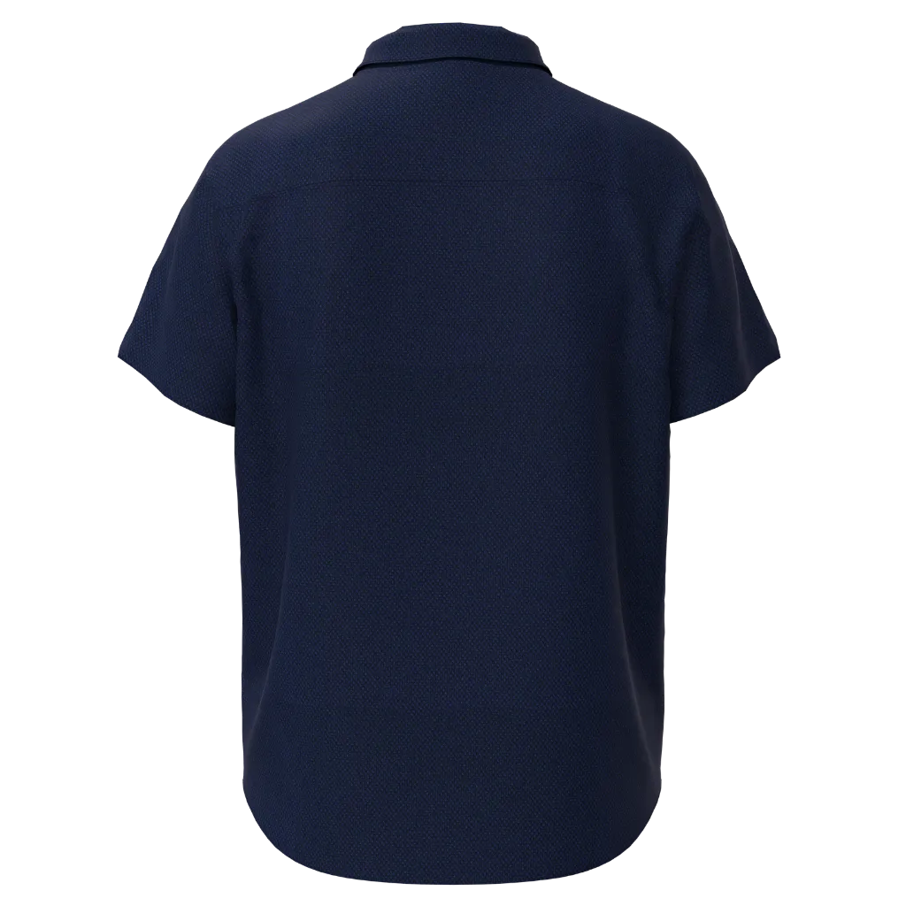 Navy Monster Print Short Sleeve Shirt for Boys | Kids Button-Up Cotton Shirt | Fun Character Casual Shirt | 1652