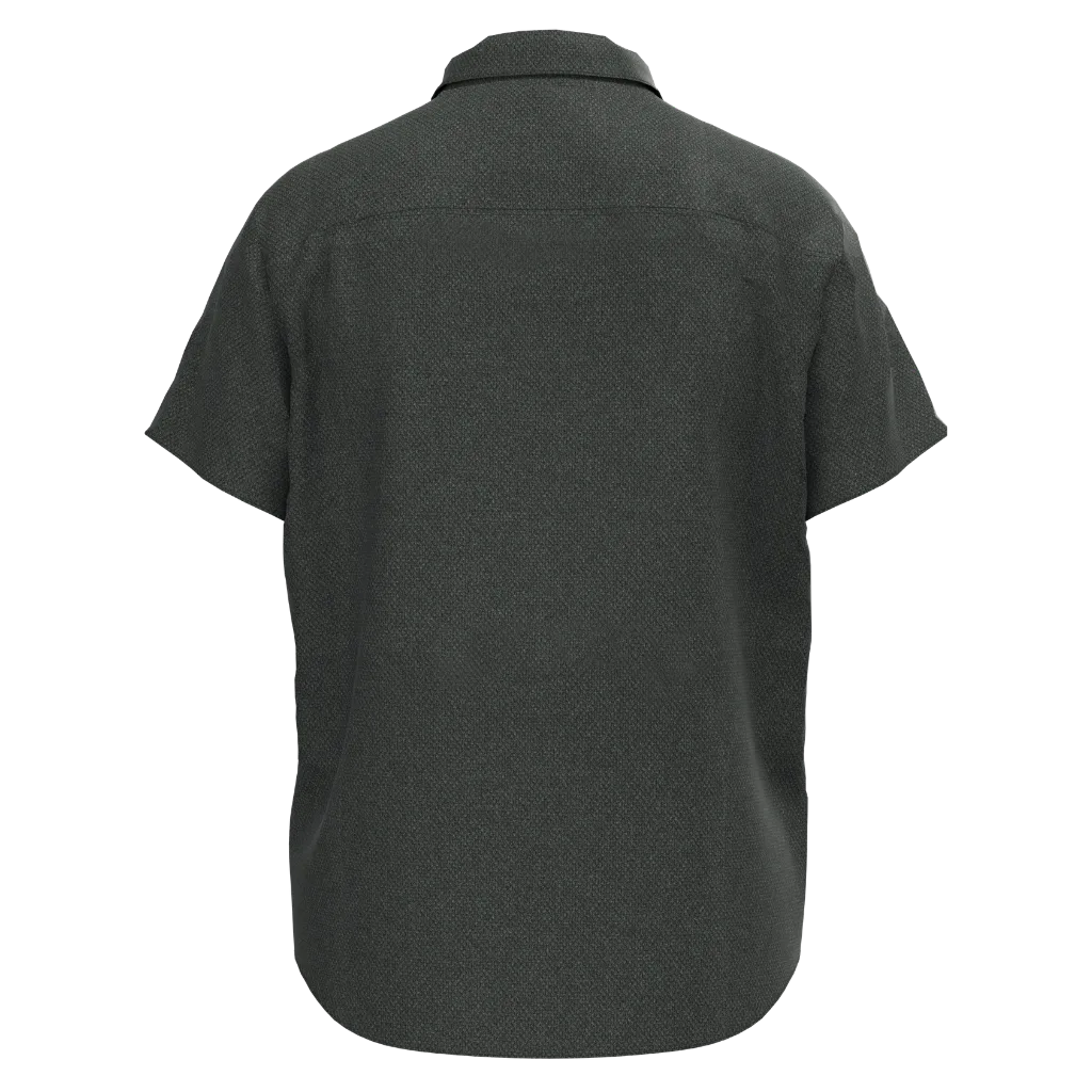 Dark Ash Rocket Print Short Sleeve Shirt for Boys | Kids Button-Up Cotton Shirt | Space Theme Casual Shirt | 1653