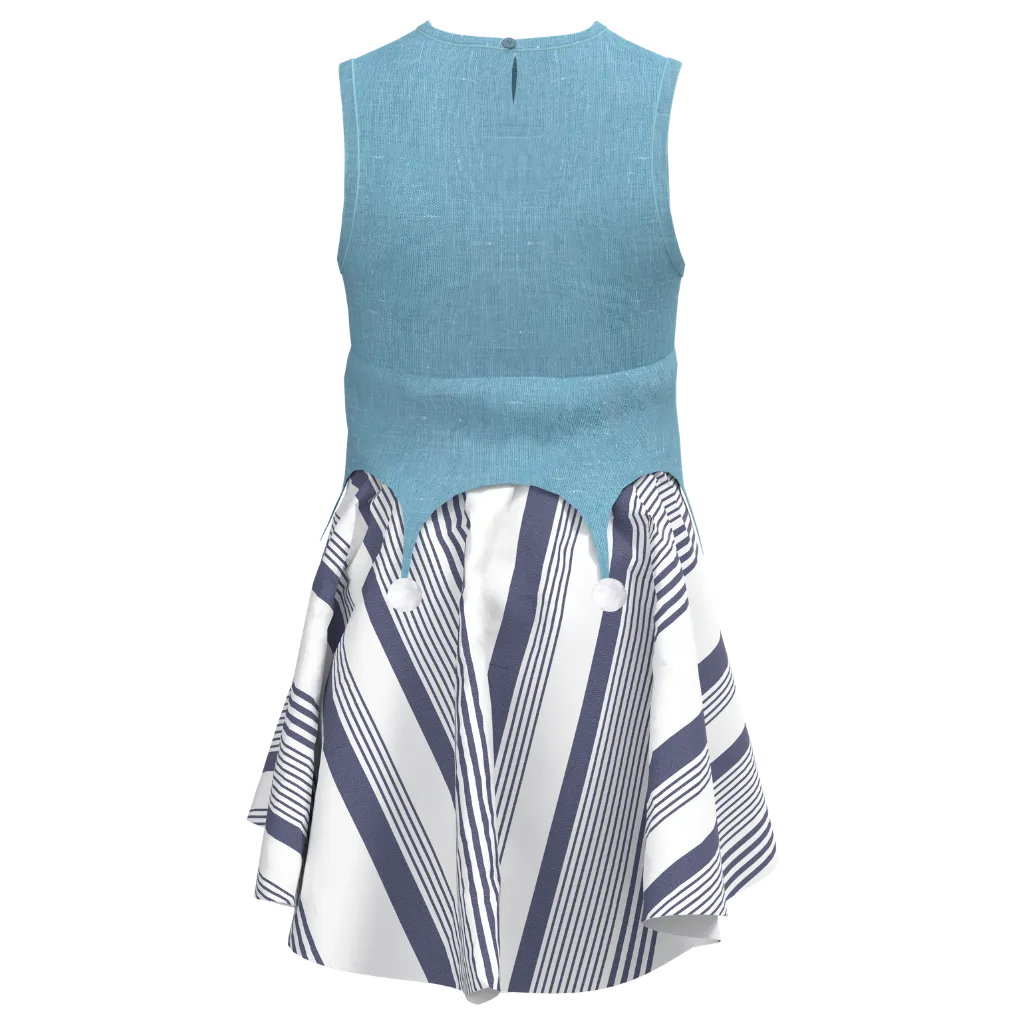 Ash Bunny Print Girls Frock | Cute Kids Sleeveless Dress | Bunny Graphic Party & Casual Dress | 1820