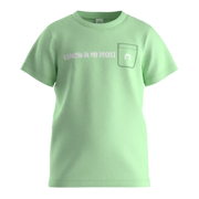 Green Boys Graphic T-Shirt | “Rainbow in My Pocket” Print | Soft Cotton Everyday Tee | 1835