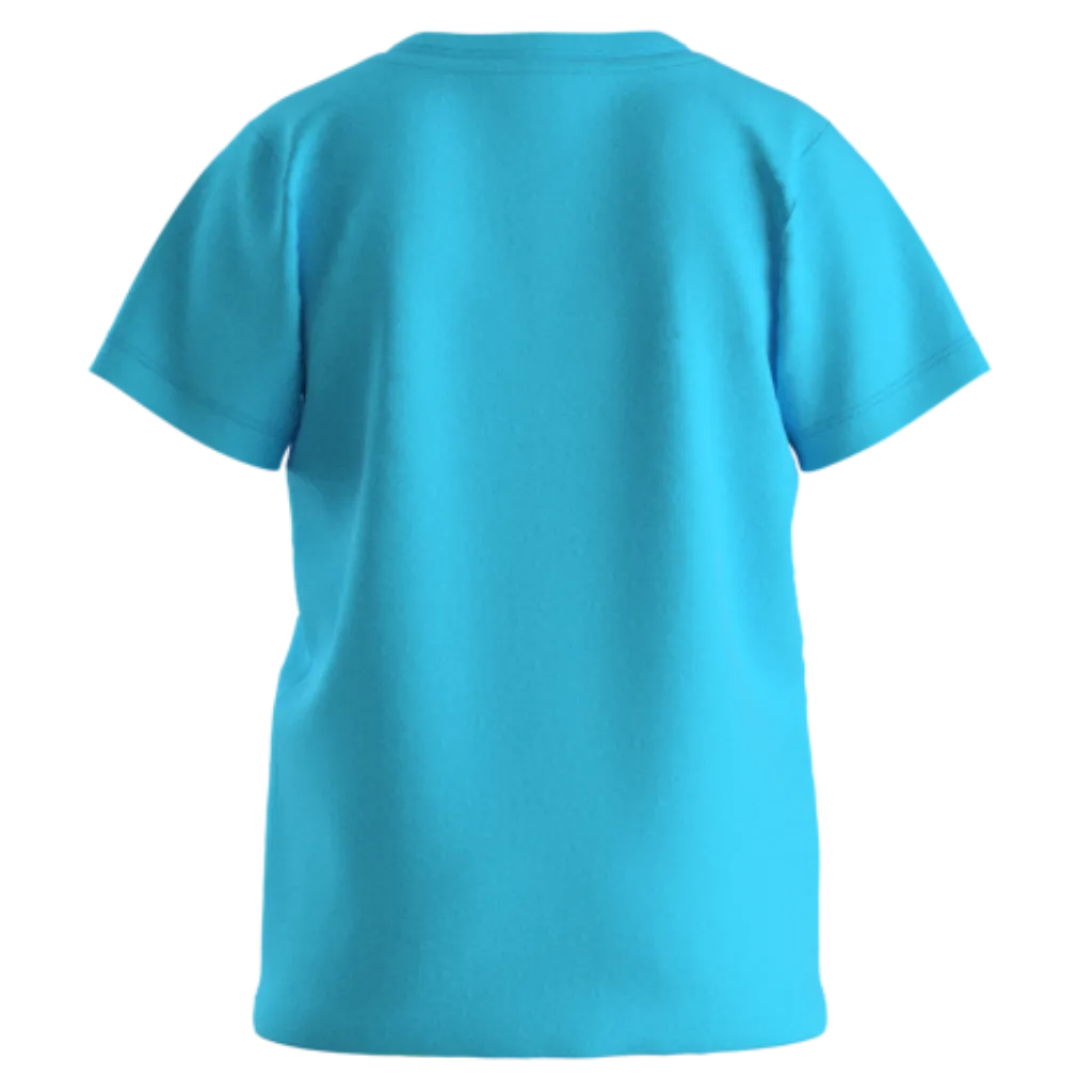 Blue Cotton Short Sleeve T-Shirt for Boys | Stardust Graphic Summer Tee | 1839
