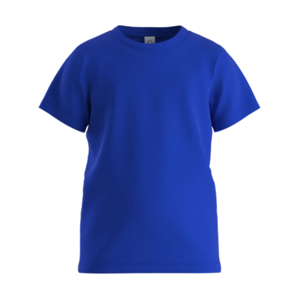 Blue Boys Basic T-Shirt | Solid Color Casual Tee | Soft Cotton Half Sleeve Everyday T-Shirt | 1840