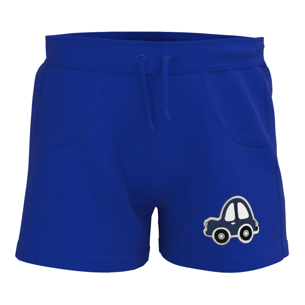 Blue Cotton Short Pant for Boys | Car Graphic Summer Shorts | Soft Everyday Comfort | 1855