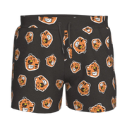 Black Tiger Print Boys Short Pant | All-Over Graphic Shorts | Soft Cotton Comfort | 1859