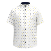 ছেলেদের জন্য অ্যাশ কটন শর্ট স্লিভ শার্ট | অ্যাঙ্কর প্রিন্ট ক্যাজুয়াল সামার শার্ট | স্মার্ট এভরিডে ওয়্যার | ১৮৭০