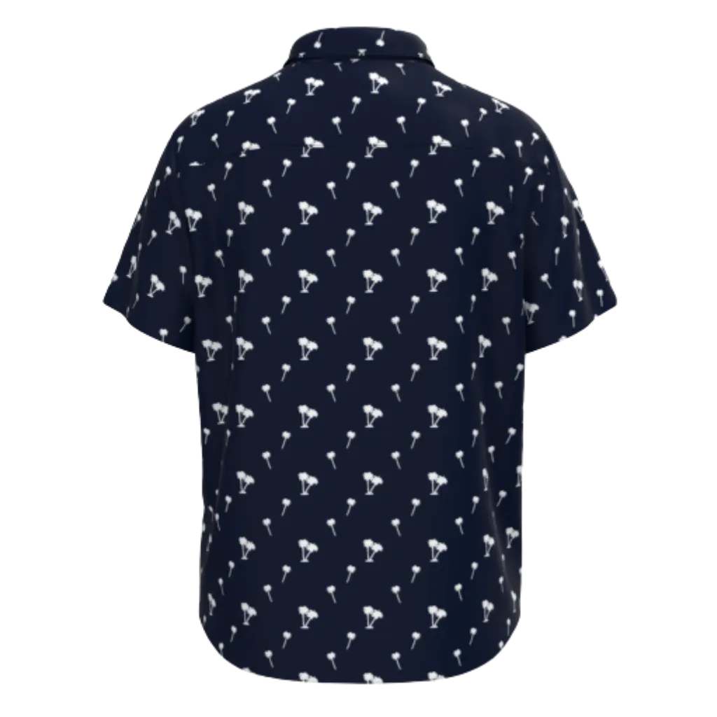Dark Blue Cotton Short Sleeve Shirt for Boys | Flamingo Print Casual Shirt | Smart Summer Wear | 1873