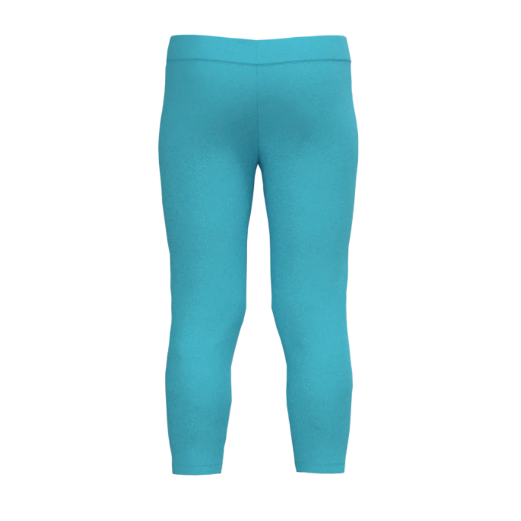 Cyan Girls Printed Leggings | Cute Bunny Graphic Stretch Leggings | Soft Cotton Everyday Wear for Girls | 1877