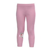 Pink Girls Printed Leggings | Cute Bunny Graphic Stretch Leggings | Soft Cotton Everyday Wear for Girls | 1878