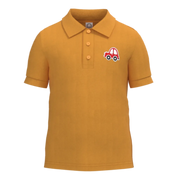 Yellow Cotton Short Sleeve Polo Shirt for Boys | Smart Casual Kids Polo Tee | 1912