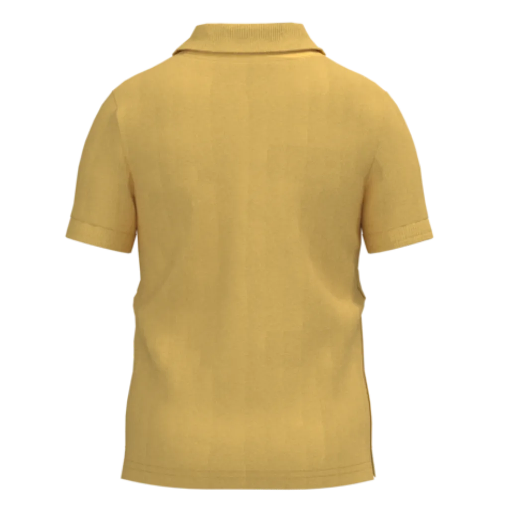 Yellow Cotton Short Sleeve Polo Shirt for Boys | Helicopter Patch Smart Kids Polo | 1916