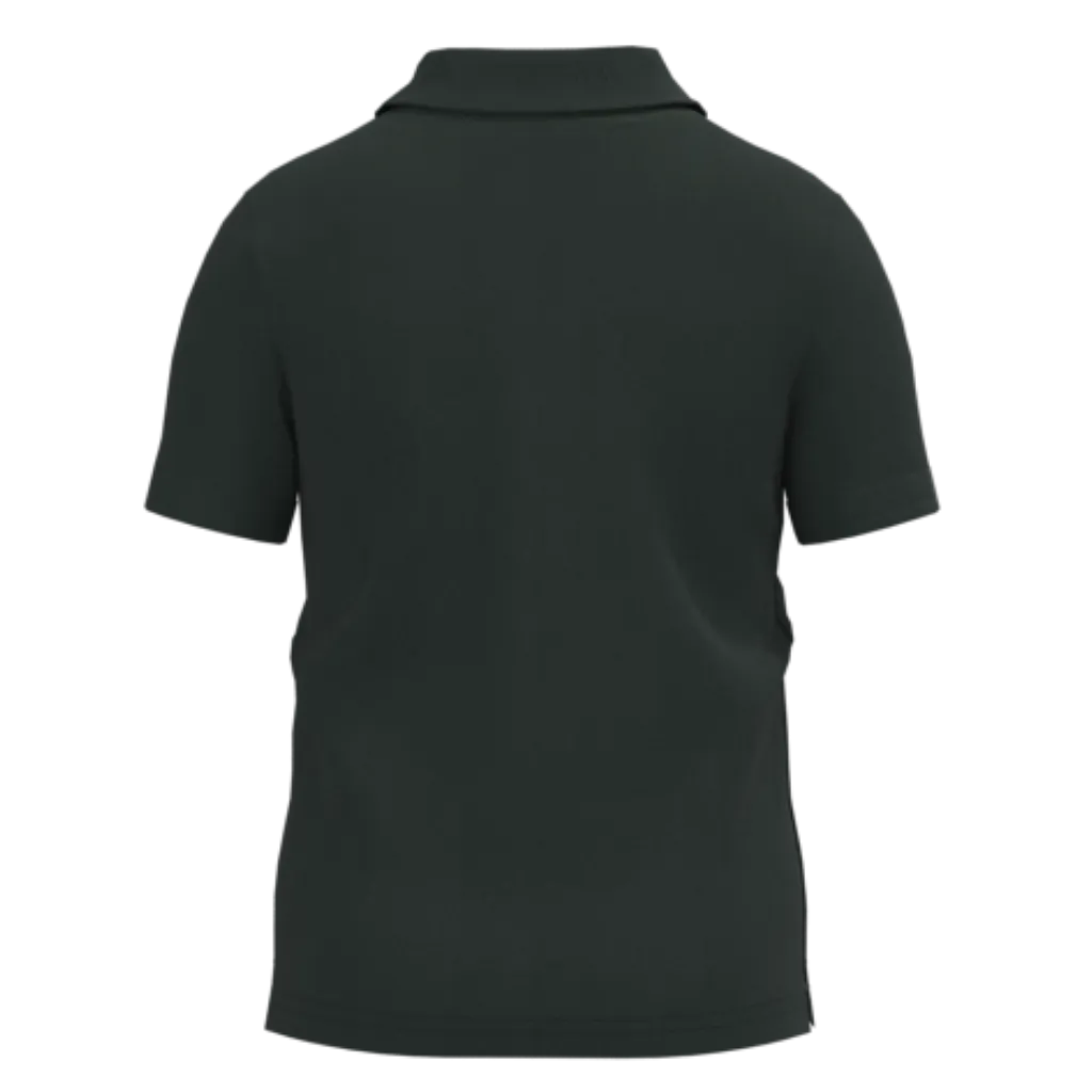 Black Cotton Short Sleeve Polo Shirt for Boys | Rocket Graphic Smart Summer Tee | 1920