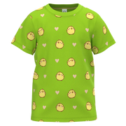 Green t-shirt with yellow chick pattern