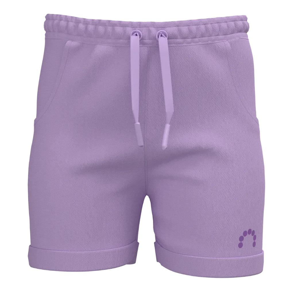 Lavender Cotton Short Pant for Girls | Comfortable Drawstring Kids Shorts | Soft Everyday Casual Wear | 1990