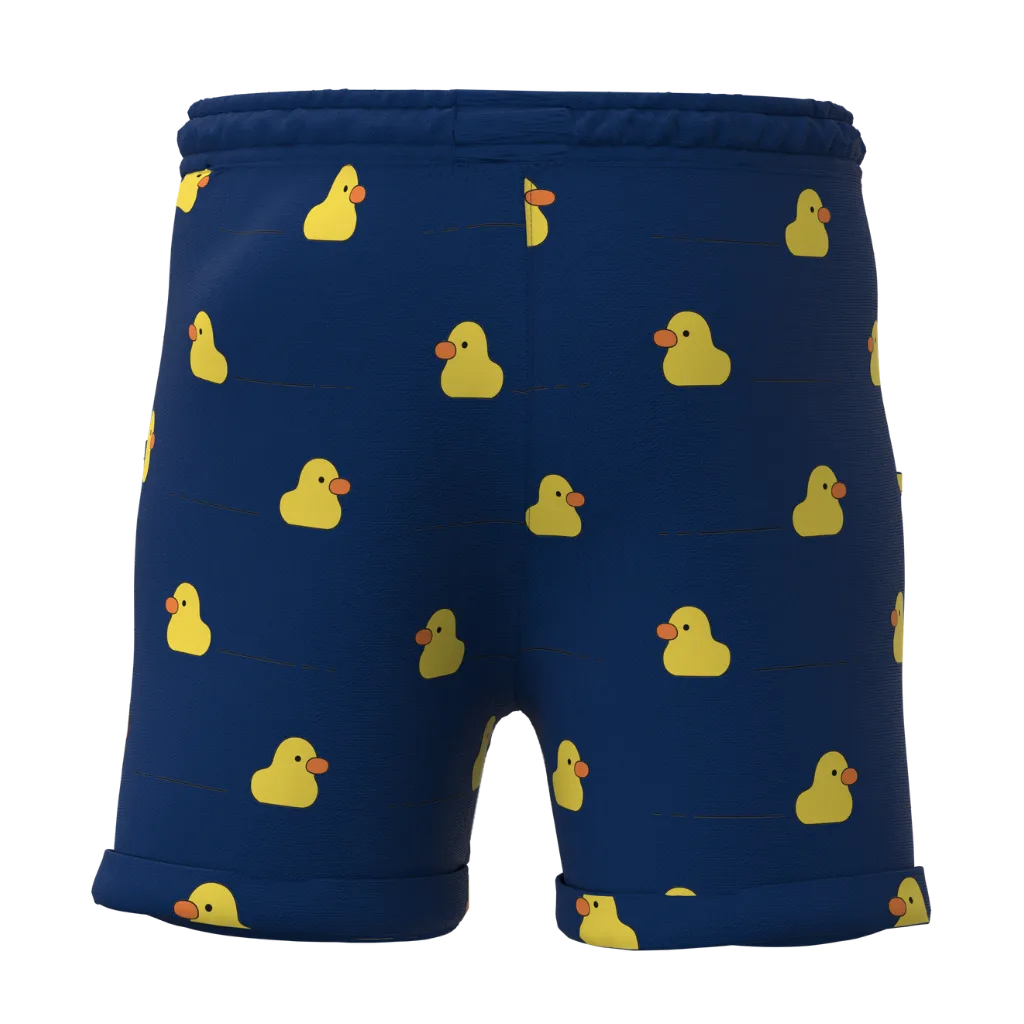 Navy shorts pant with yellow duck 