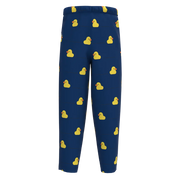 True Blue Duck Print Girls Leggings | Kids Cotton Stretch Leggings | Cute Yellow Duck Pattern Leggings | 2018