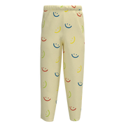 Yellow Smiley Print Girls Leggings | Kids Cotton Stretch Leggings | Fun Emoji Pattern Leggings | 2020