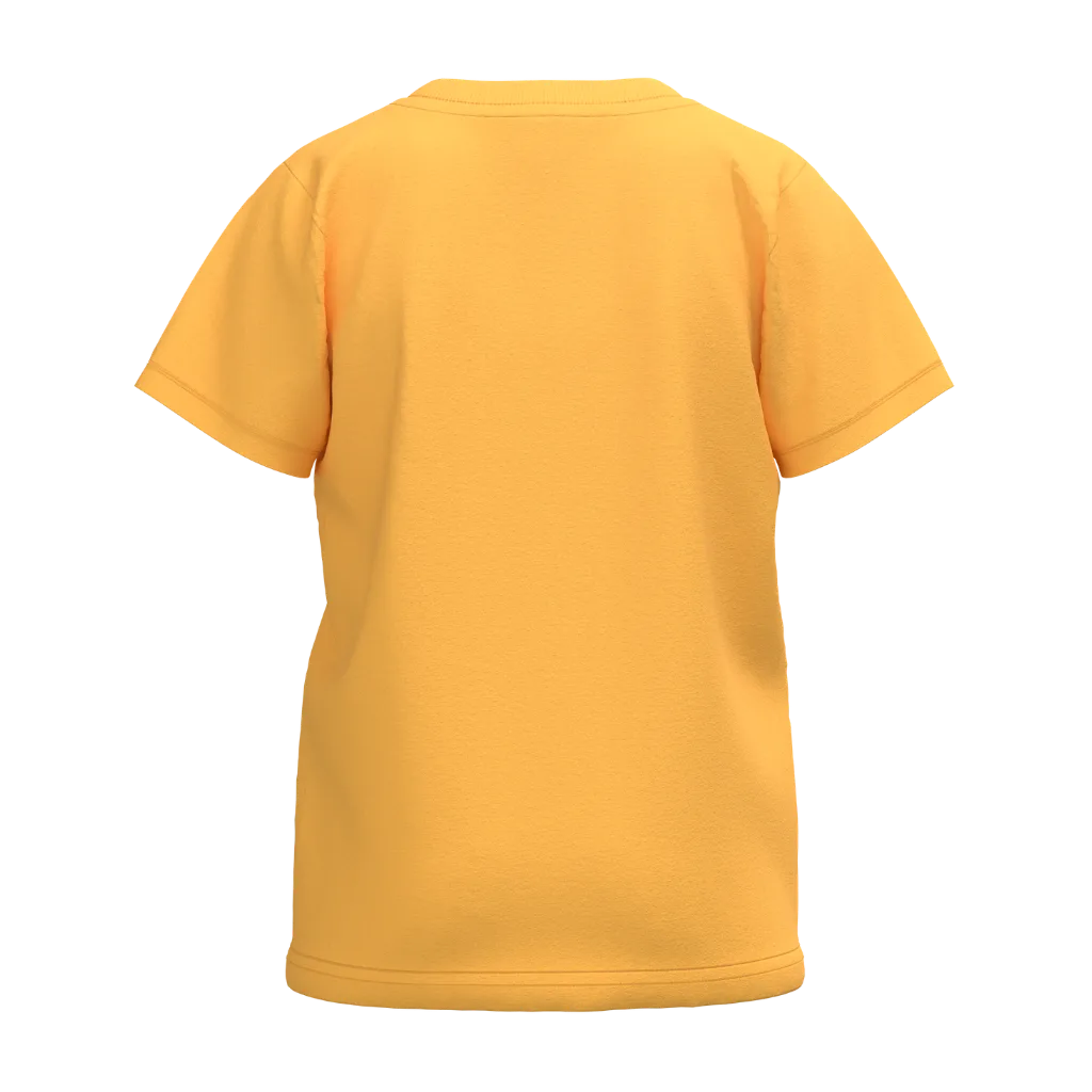 Bright Yellow Boys T-Shirt | Minimal “WOAH” Print Tee | Casual Cotton Summer Wear | 2138