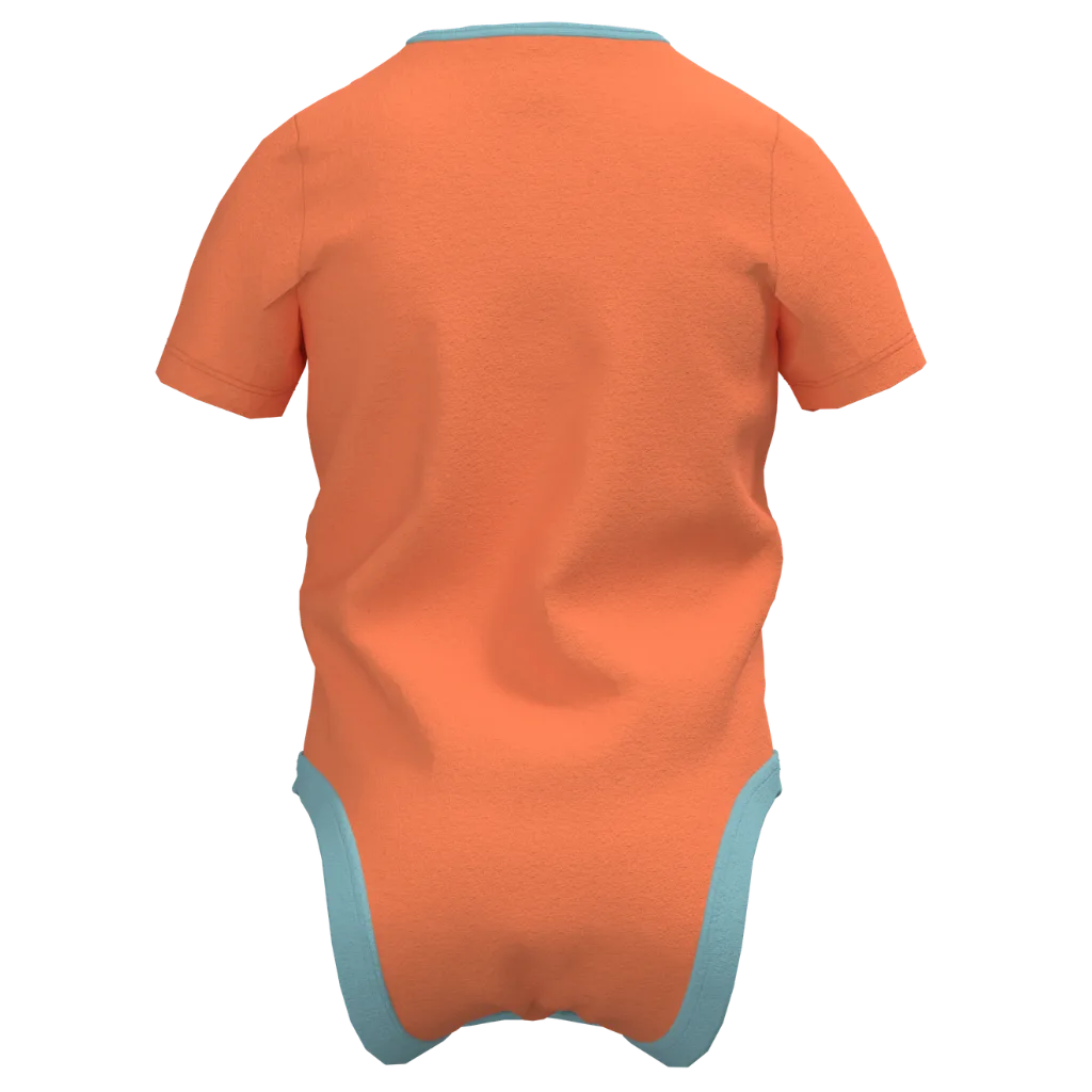 Orange Watermelon Print Baby Romper for Boys | Cotton Baby Bodysuit | Cute Summer Baby Outfit | 2141