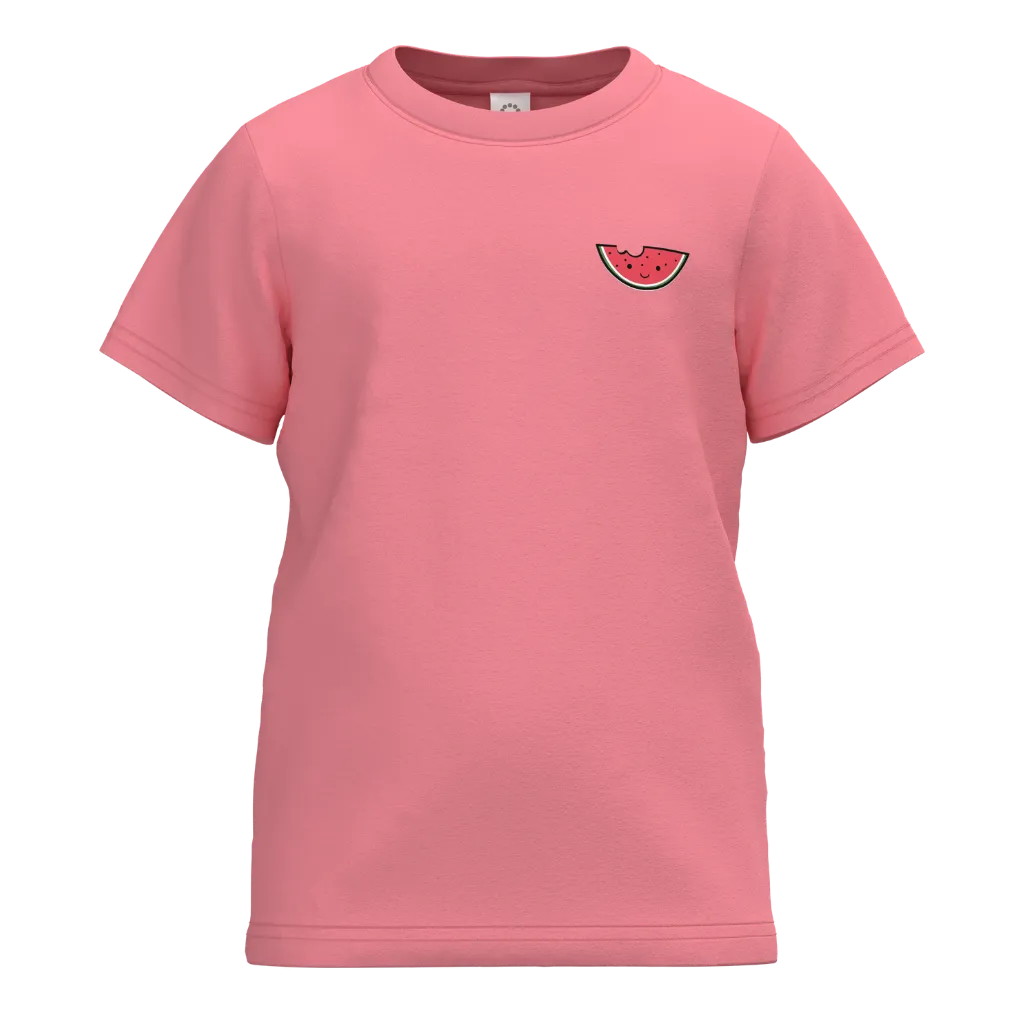Peach Pink Cotton Short Sleeve T-Shirt for Girls | Soft Everyday Basic Tee | 2149